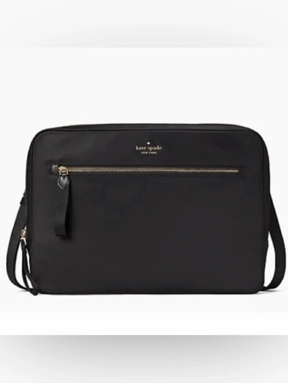 NWOT KATE SPADE ♠️ Chelsea Nylon Laptop Computer Briefcase Crossbody Bag, Black